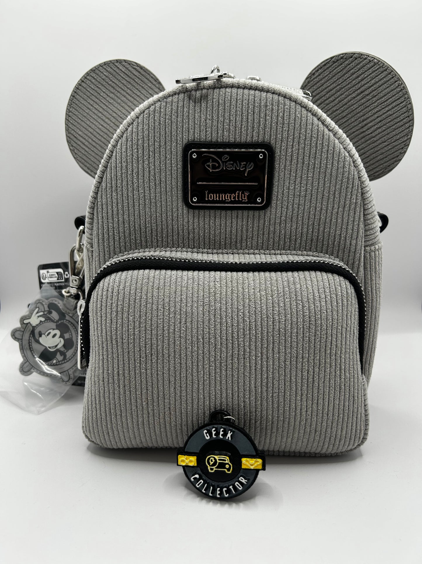 Loungefly Disney Steamboat Willie Corduroy Convertible Mini Backpack Exclusive
