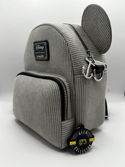 Loungefly Disney Steamboat Willie Corduroy Convertible Mini Backpack Exclusive