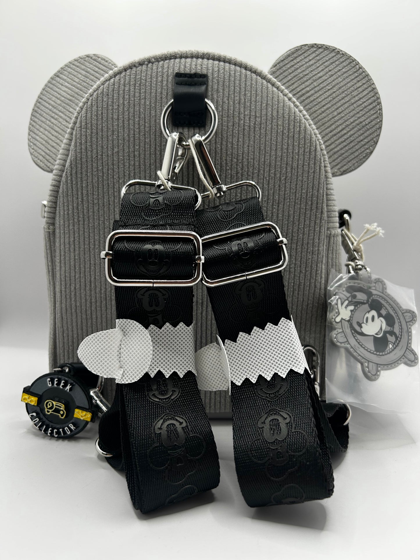 Loungefly Disney Steamboat Willie Corduroy Convertible Mini Backpack Exclusive