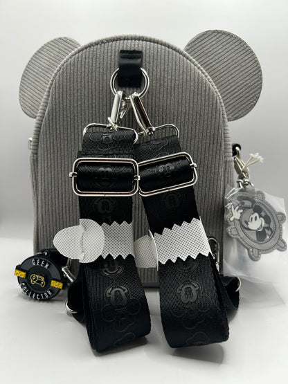 Loungefly Disney Steamboat Willie Corduroy Convertible Mini Backpack Exclusive