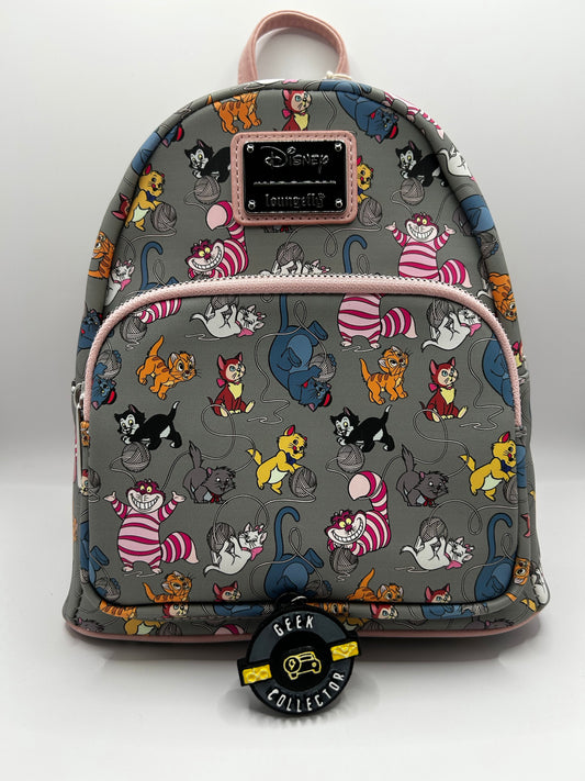 Loungefly Disney Cats Kittens Yarn Allover Print Mini Backpack