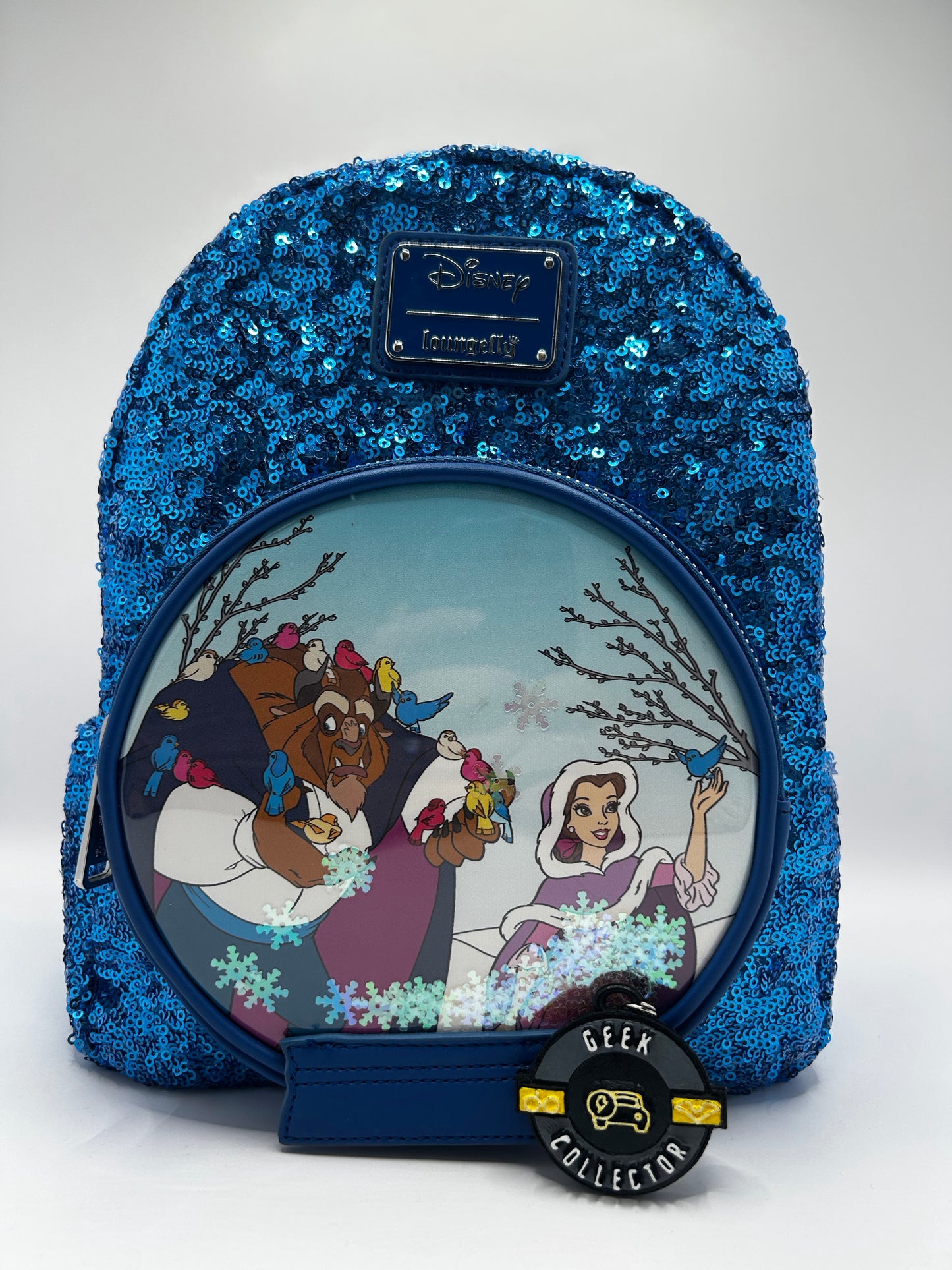 Loungefly Disney Snow Globe Series Beauty and the Beast Mini Backpack