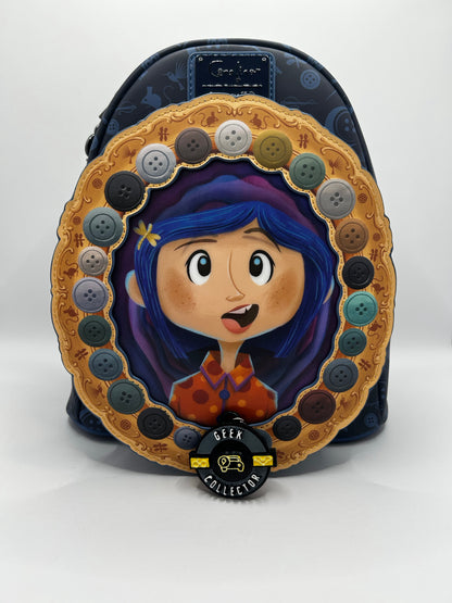 Loungefly Coraline Portal Button Frame Lenticular Mini Backpack Exclusive