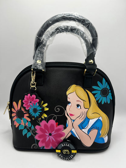 Loungefly Disney Alice in Wonderland Curiouser Floral Crossbody.