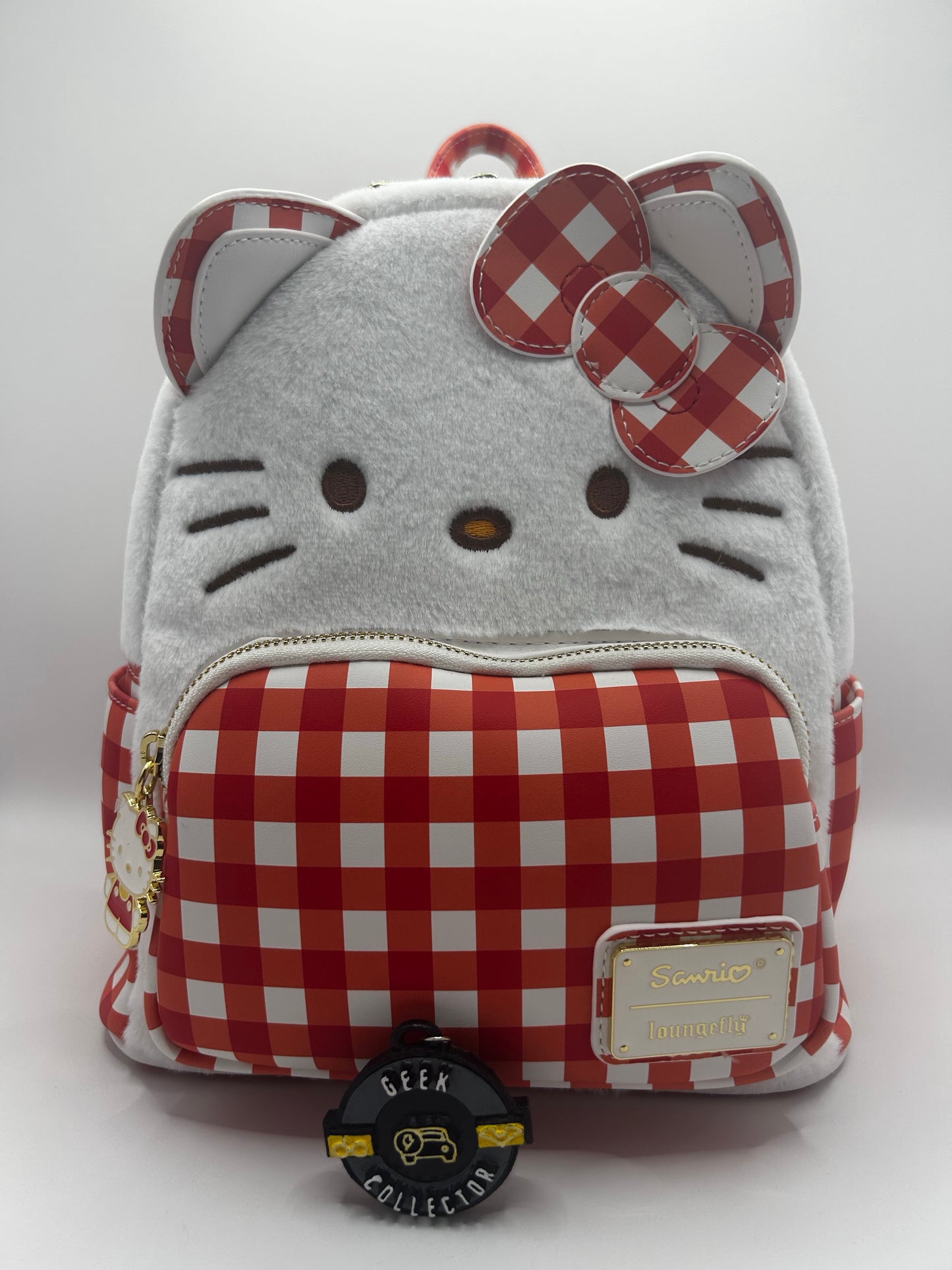 Loungefly Sanrio Hello Kitty Gingham Cosplay Mini Backpack Plush