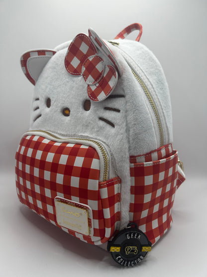 Loungefly Sanrio Hello Kitty Gingham Cosplay Mini Backpack Plush