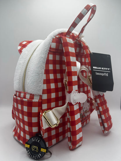 Loungefly Sanrio Hello Kitty Gingham Cosplay Mini Backpack Plush