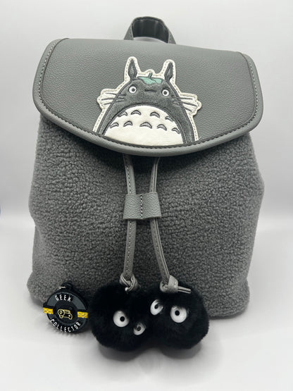 Studio Ghibli My Neighbor Totoro Gray Sherpa Slouch Mini Backpack Exclusive