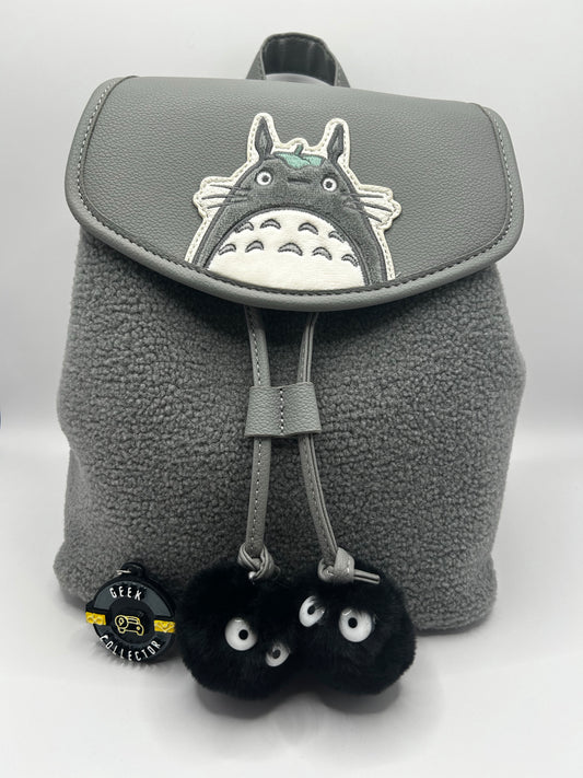 Studio Ghibli My Neighbor Totoro Gray Sherpa Slouch Mini Backpack Exclusive