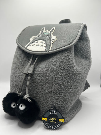 Studio Ghibli My Neighbor Totoro Gray Sherpa Slouch Mini Backpack Exclusive