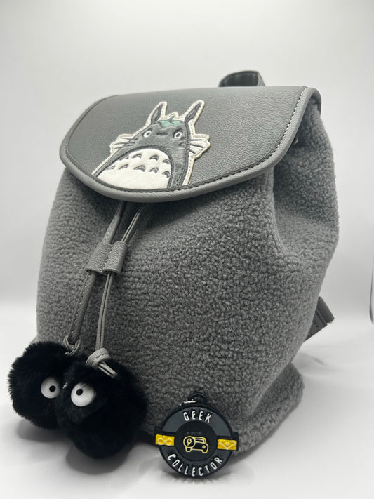 Studio Ghibli My Neighbor Totoro Gray Sherpa Slouch Mini Backpack Exclusive