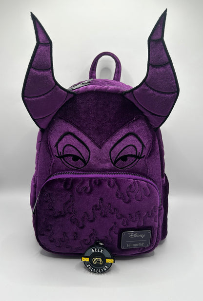 Loungefly Disney Sleeping Beauty Purple Velvet Maleficent Exclusive