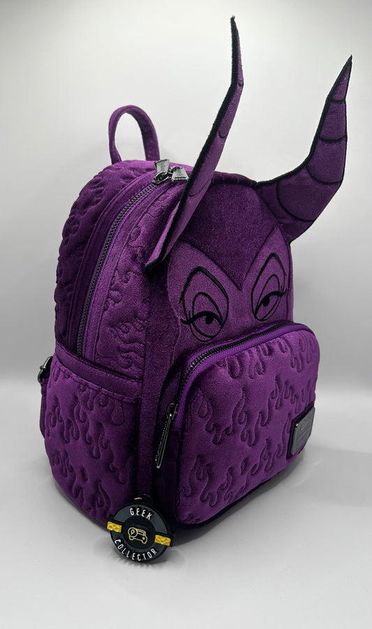 Loungefly Disney Sleeping Beauty Purple Velvet Maleficent Exclusive