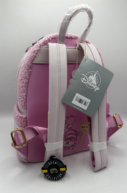 Loungefly Disney Parks Pastel Pink Cheshire Cat Alice in Wonderland Mini Backpack Exclusive