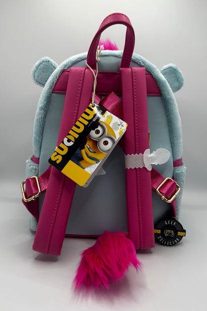 Loungefly Minions Fluffy  Unicorn Costume Plush Wristlet Mini Backpack Exclusive