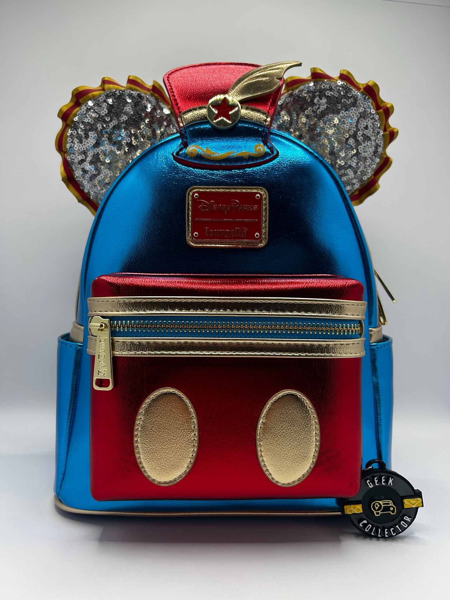 Loungefly Disney Parks 50th Mickey The Main Attraction Dumbo Flying Elephant  Mini Backpack