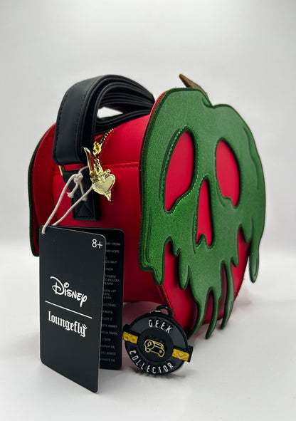 Loungefly Disney Snow White and Seven Dwarfs Exclusive Evil Queen Poison Apple Glitter Crossbody Bag