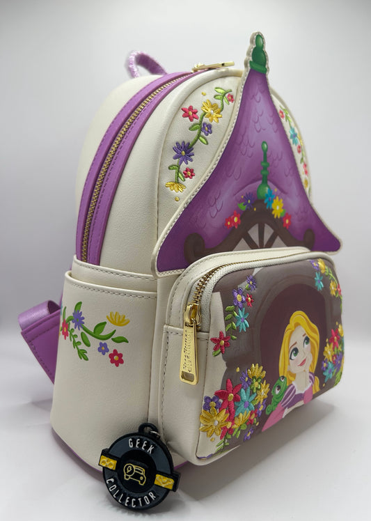 Loungefly Disney Rapunzel Tangled Tower 10th Anniversary Mini Backpack