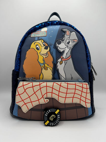 Mochila Original Disney La Dama y el Vagabundo Sequin