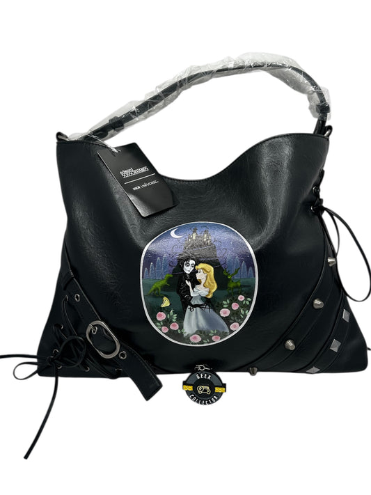 Her Universe Edward Scissorhands Handbag Black Silver Stud Embellished
