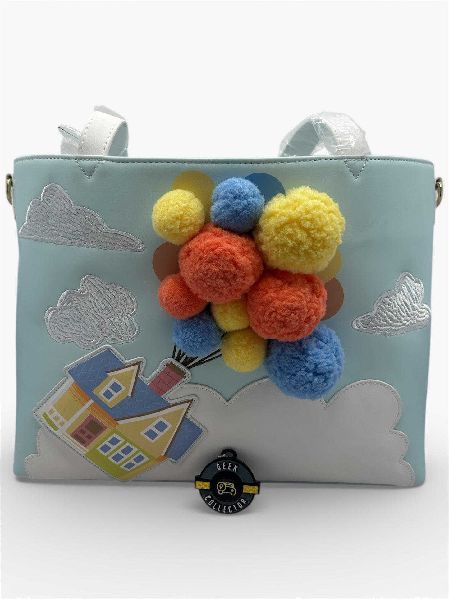 Loungefly Disney Pixar Up Floating House Pom Pom Tote Bag Exclusive