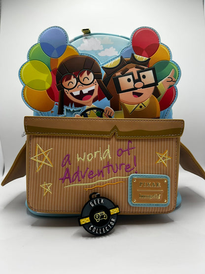 Loungefly Disney Pixar Up A World of Adventure Carl and Ellie Mini Backpack