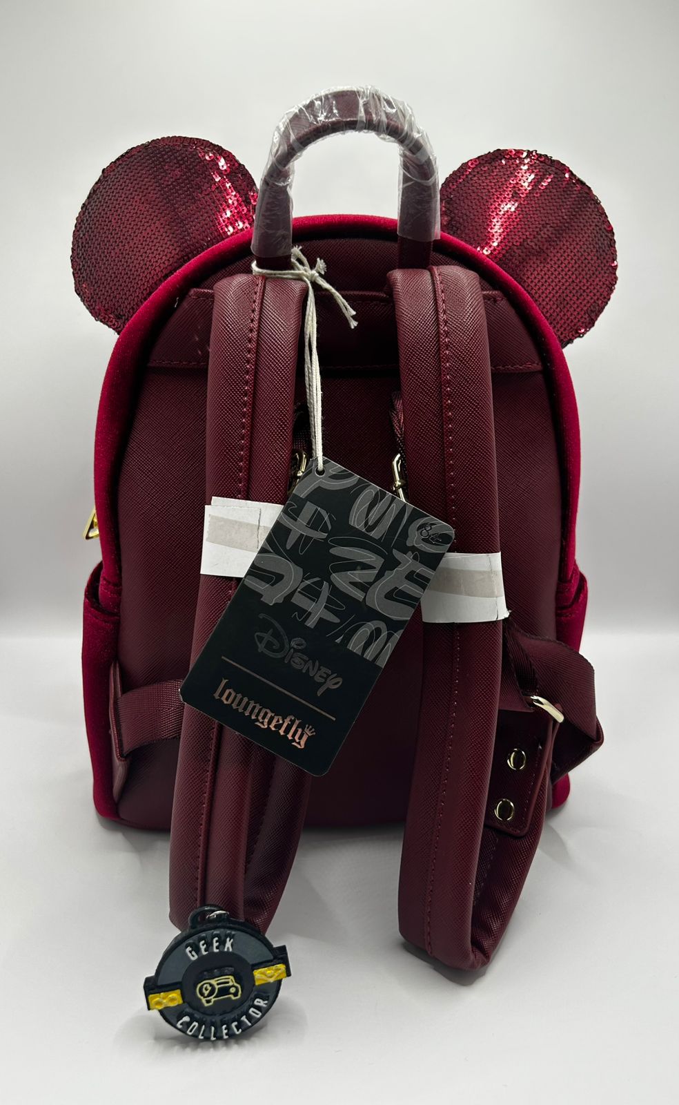Loungefly  Disney Parks Minnie Mouse Polka Dot Red Sequin Mini Backpack Exclusive