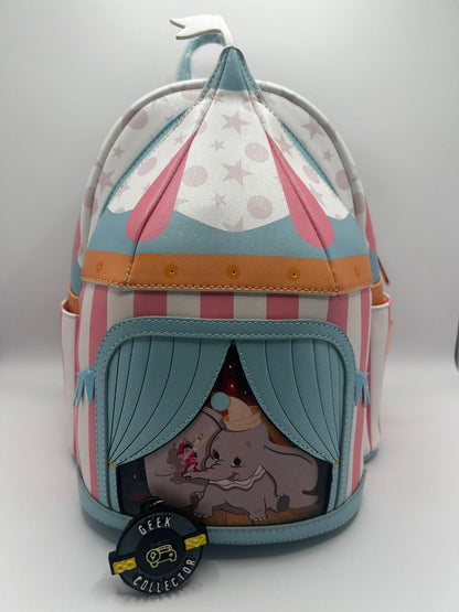 Loungefly Disney Dumbo Exclusive Circus Tent Light Up  Mini Backpack