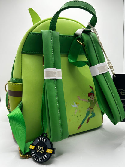 Loungefly Disney Limited Edition Exclusive Peter Pan & Tinker Bell Mini Backpack with Coin Purse