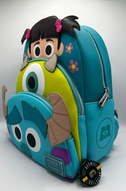 Loungefly Disney Pixar Monsters Inc Triple Pocket Mini Backpack