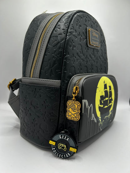 Loungefly The Black Pearl Mini Backpack Disney Pirates of the Caribbean Glows in the Dark