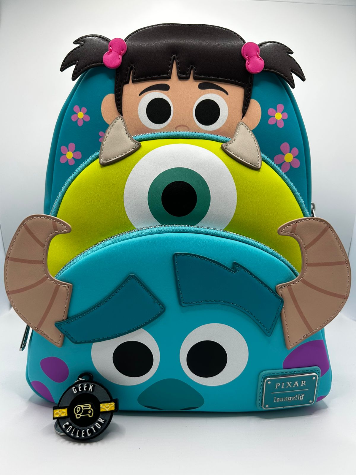 Loungefly Disney Pixar Monsters Inc Triple Pocket Mini Backpack