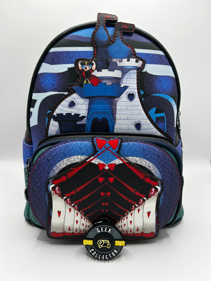 Loungefly Disney Alice in Wonderland Queen Of Hearts Castle Mini Backpack Exclusive