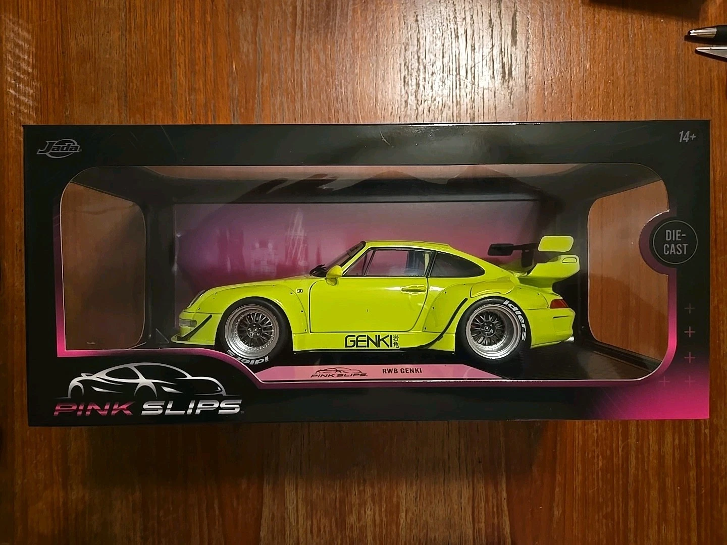 Jada Pink Slips Porsche RWB Genki Amarillo Verde NUEVO 1:18 Next Level