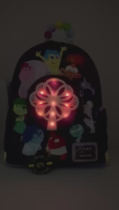Mini Mochila Loungefly: Inside Out 2 (Intensa-Mente 2) – Edición Especial "Control Panel" con Luces