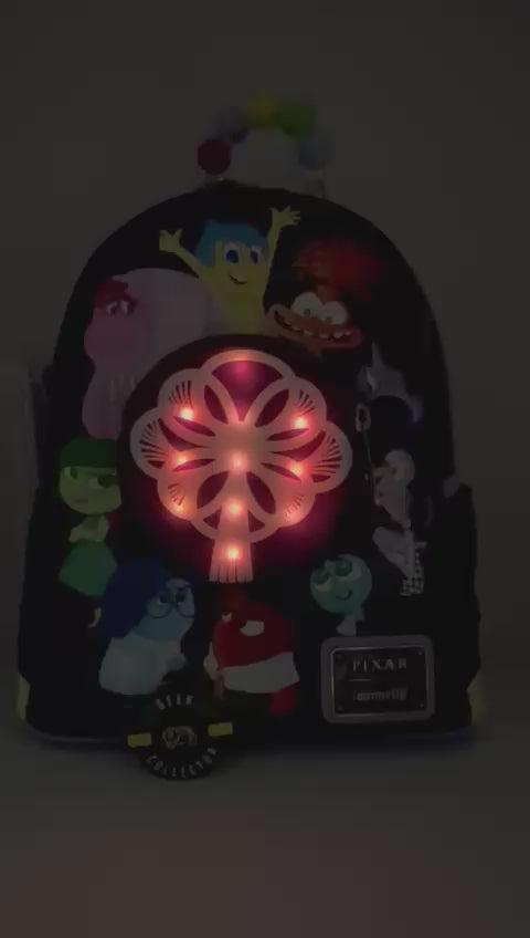 Mini Mochila Loungefly: Inside Out 2 (Intensa-Mente 2) – Edición Especial "Control Panel" con Luces